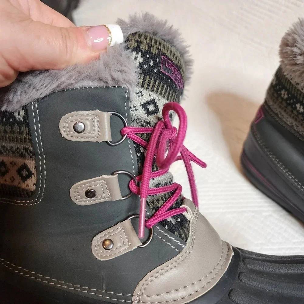 LONDON FOG Girls Tottenham Cold Weather‎ Warm Lined Snow Boot Size 4